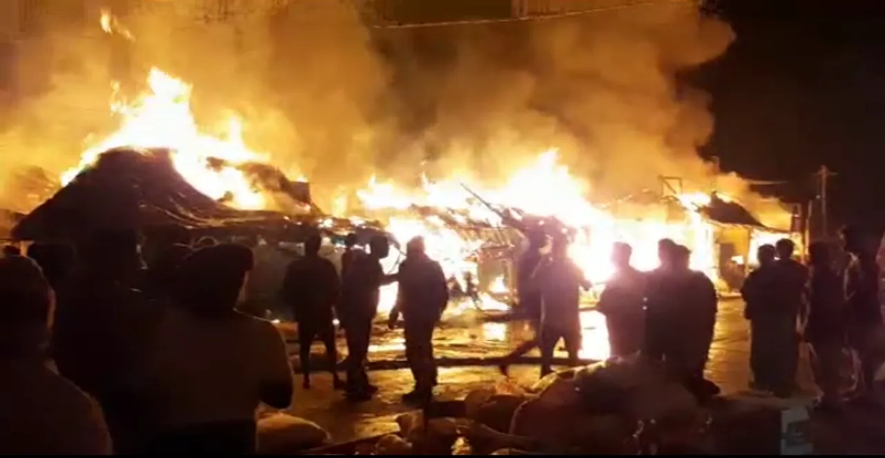  Fire engulfs 14 shops in Odisha's Bhadrak; properties worth over Rs 50 lakh gutted