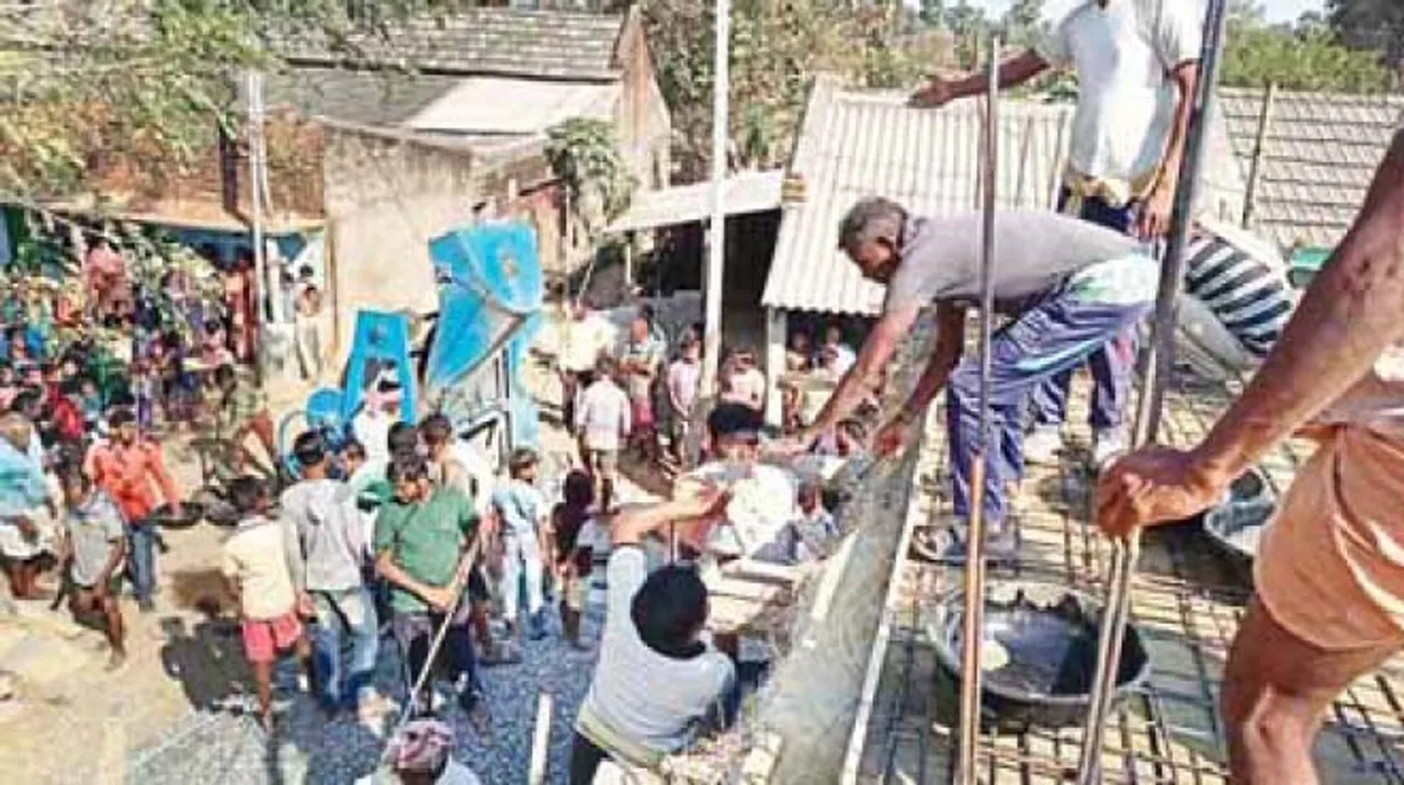  Odisha village where superstition forbad concrete roof gets its first