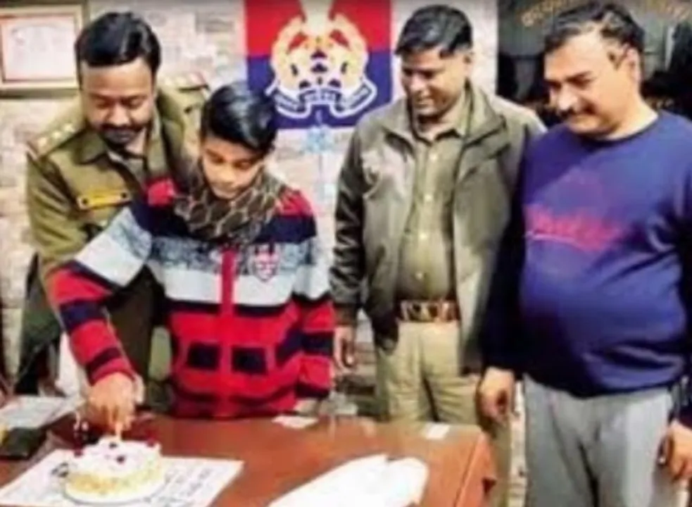  A police station that adopted a teenager