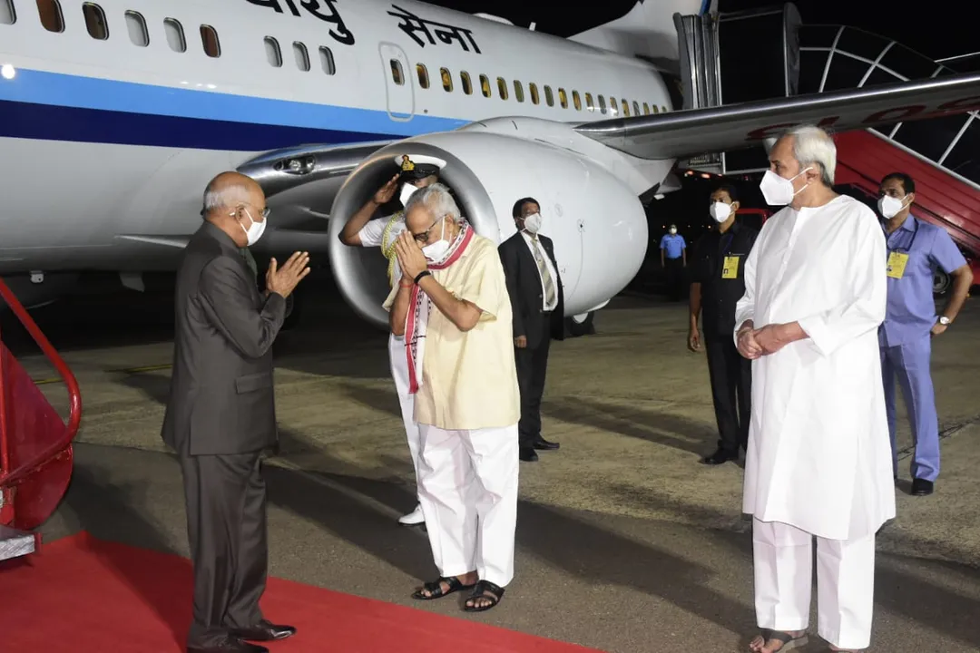  President Kovind arrives in Bhubaneswar on three-day Odisha visit