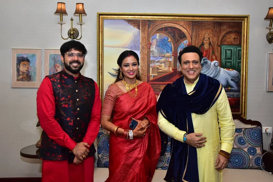  In Pics: Govinda wishes newly-wed couple Archita-Sabyasachi