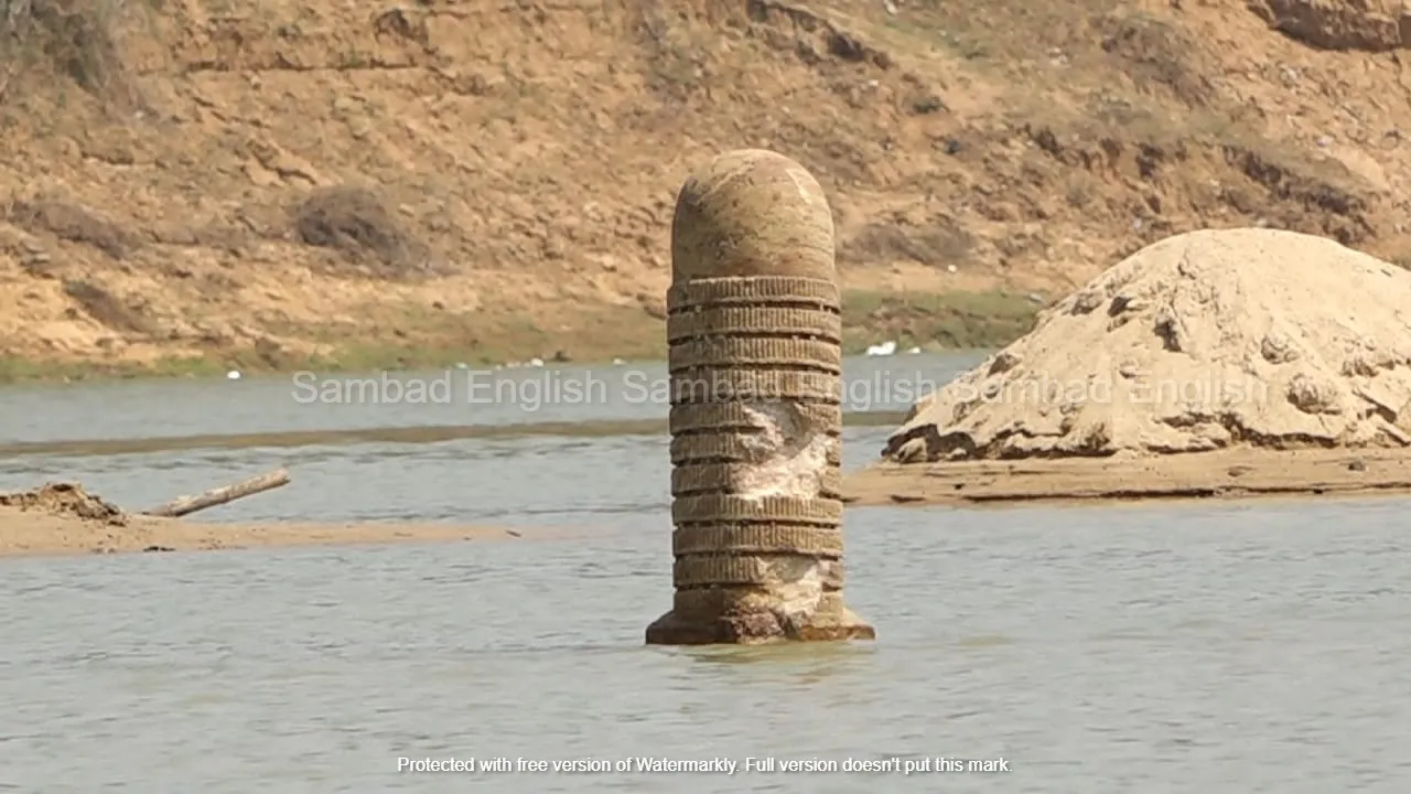  Remains of Shaivite shrine unearthed in river in Odisha