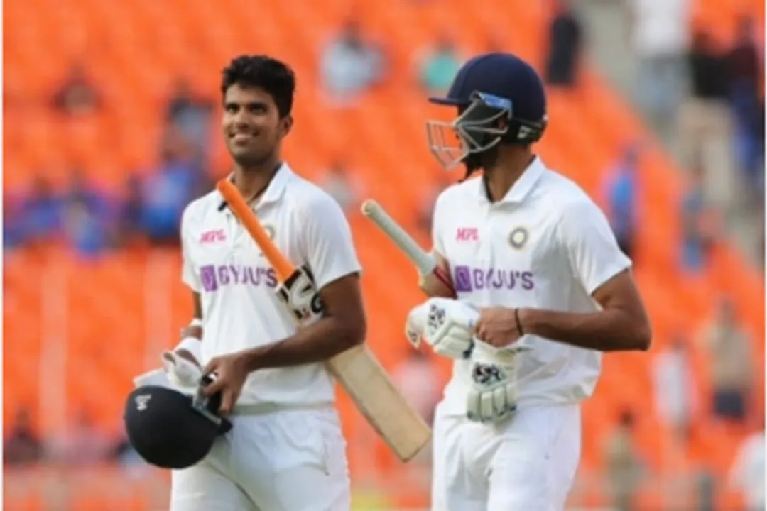  Sundar hits 96 not out as India make 365, take 160-run lead