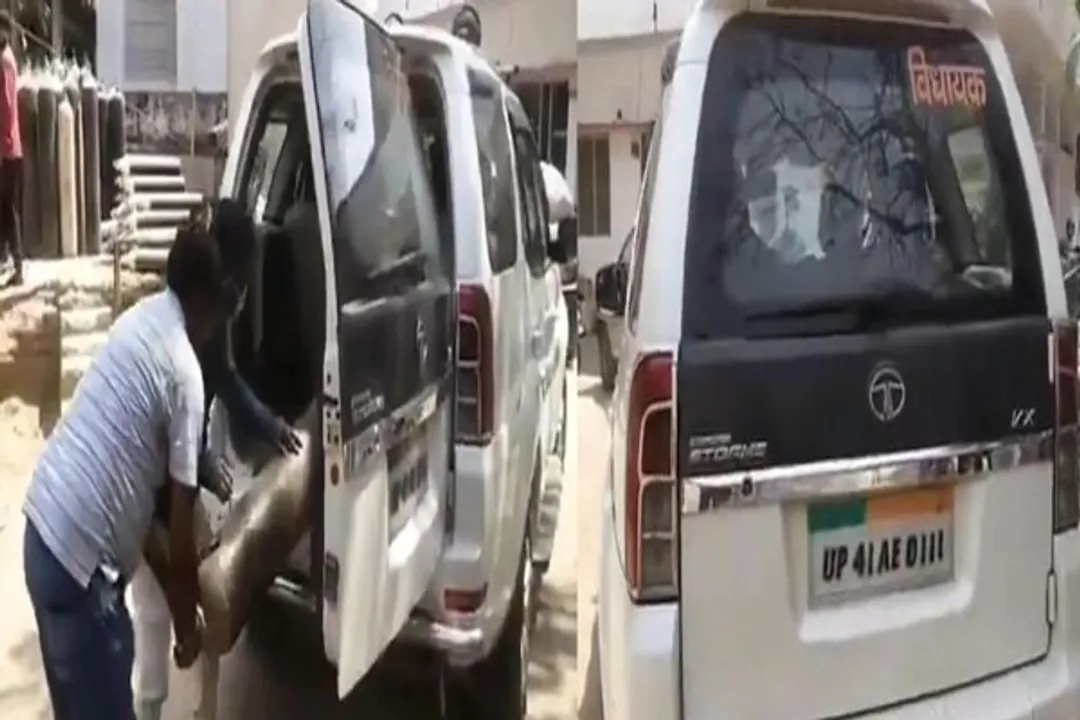  BJP MLA drives off with O2 cylinders amidst crisis in UP