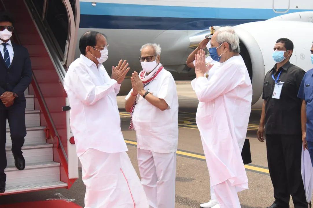  Vice-President arrives in Bhubaneswar on two-day Odisha visit