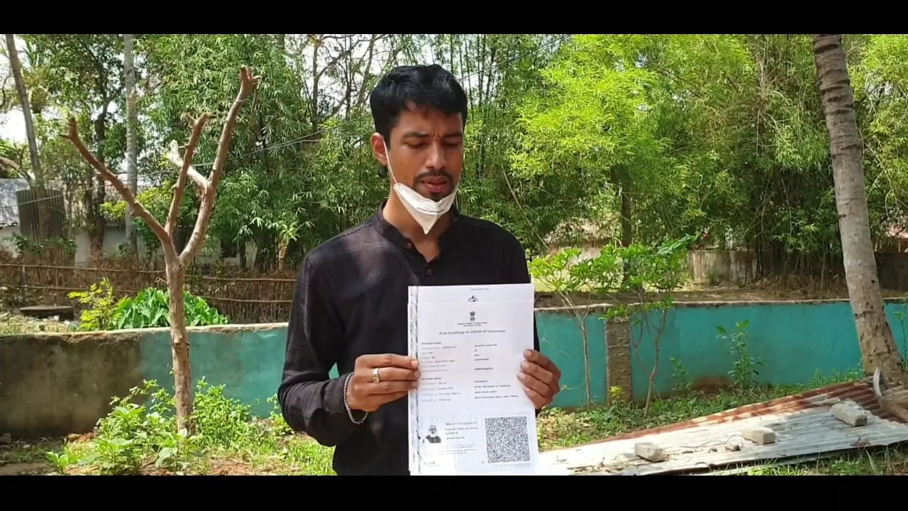  Youth gets Covid-19 vaccination certificate even without a single dose
