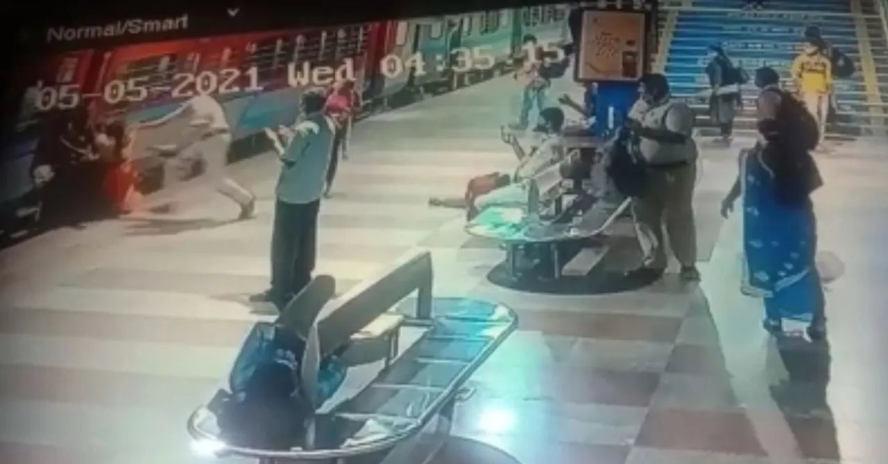  [Watch] RPF constable saves woman from falling under train