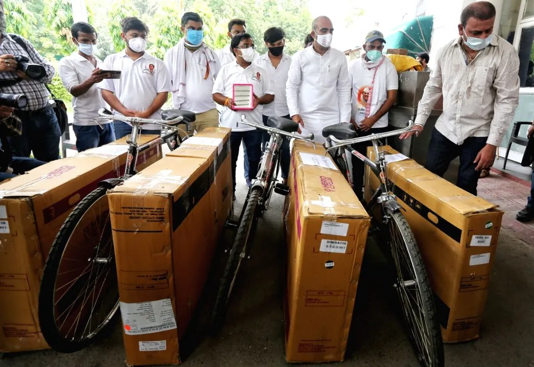  Indian Youth Congress sends bicycles to Modi, Shah as fuel prices soar
