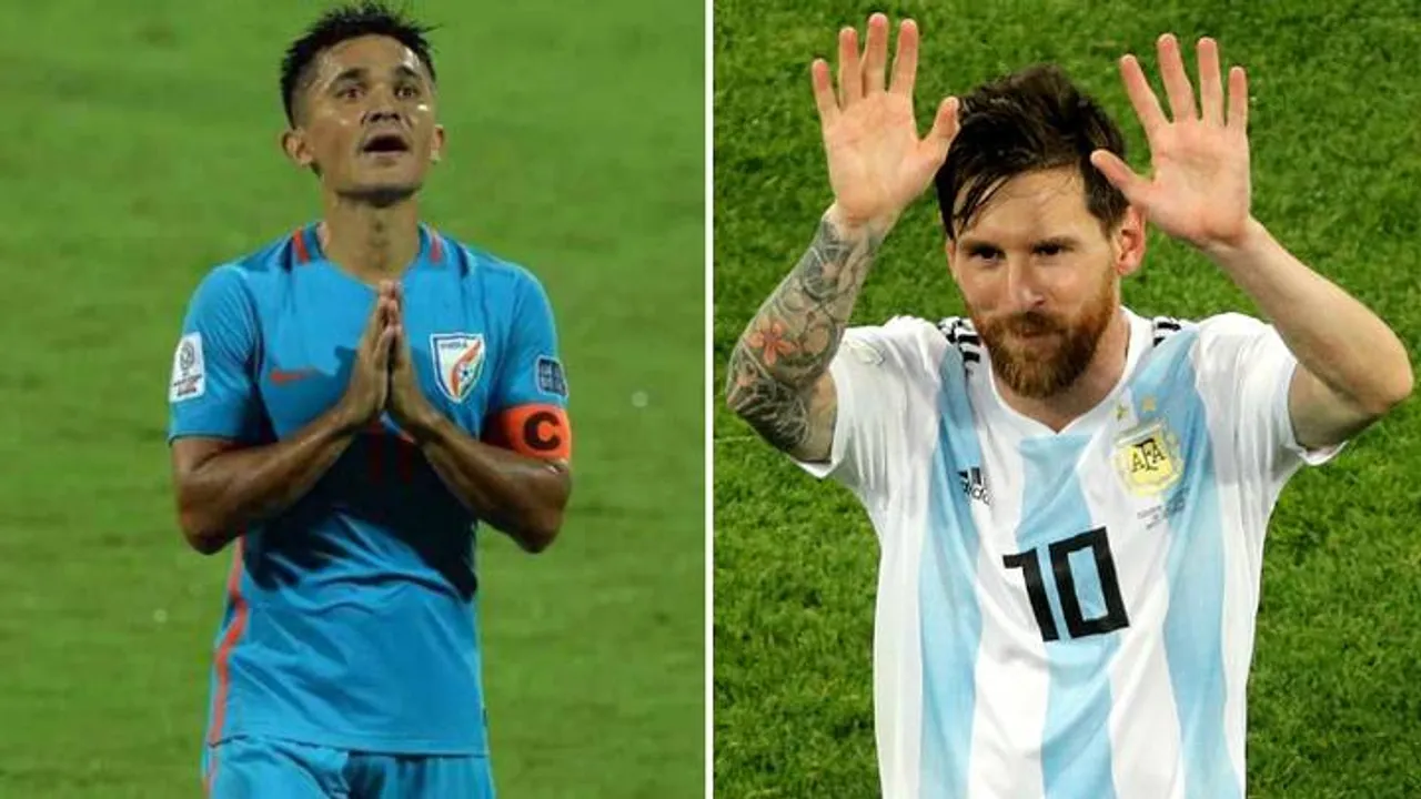  India skipper Sunil Chhetri overtakes Lionel Messi in international scorers list