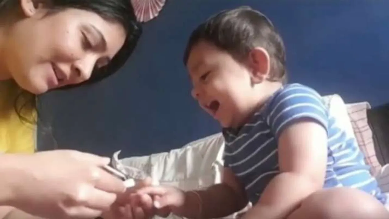  Watch: 'KGF' star Yash's son Yatharv is all giggles as his mom gives him a nail trim