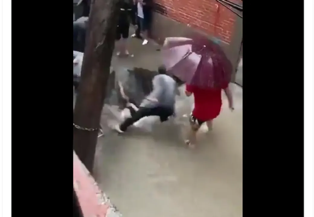  Watch: People swallowed by massive sinkhole in China due to floods