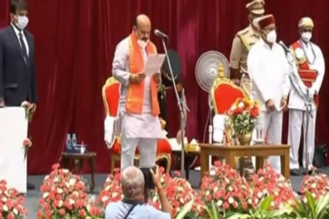  Basavaraj Bommai sworn-in as 30th CM of Karnataka
