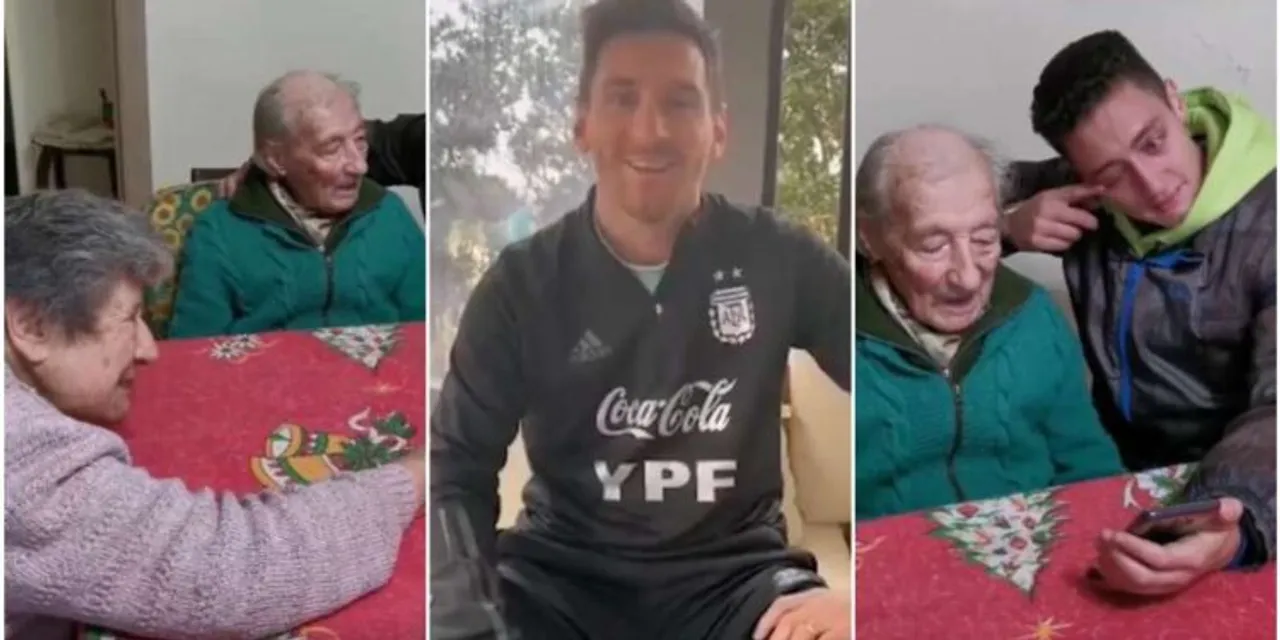  Watch: Lionel Messi surprises 100-year-old superfan who records all of his goals in a notebook