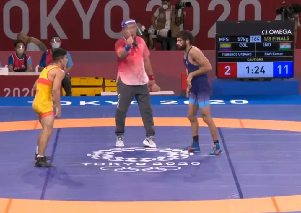  Ravi Kumar Dahiya and Deepak Punia.(photo: Tokyo2020 for India Twitter) 