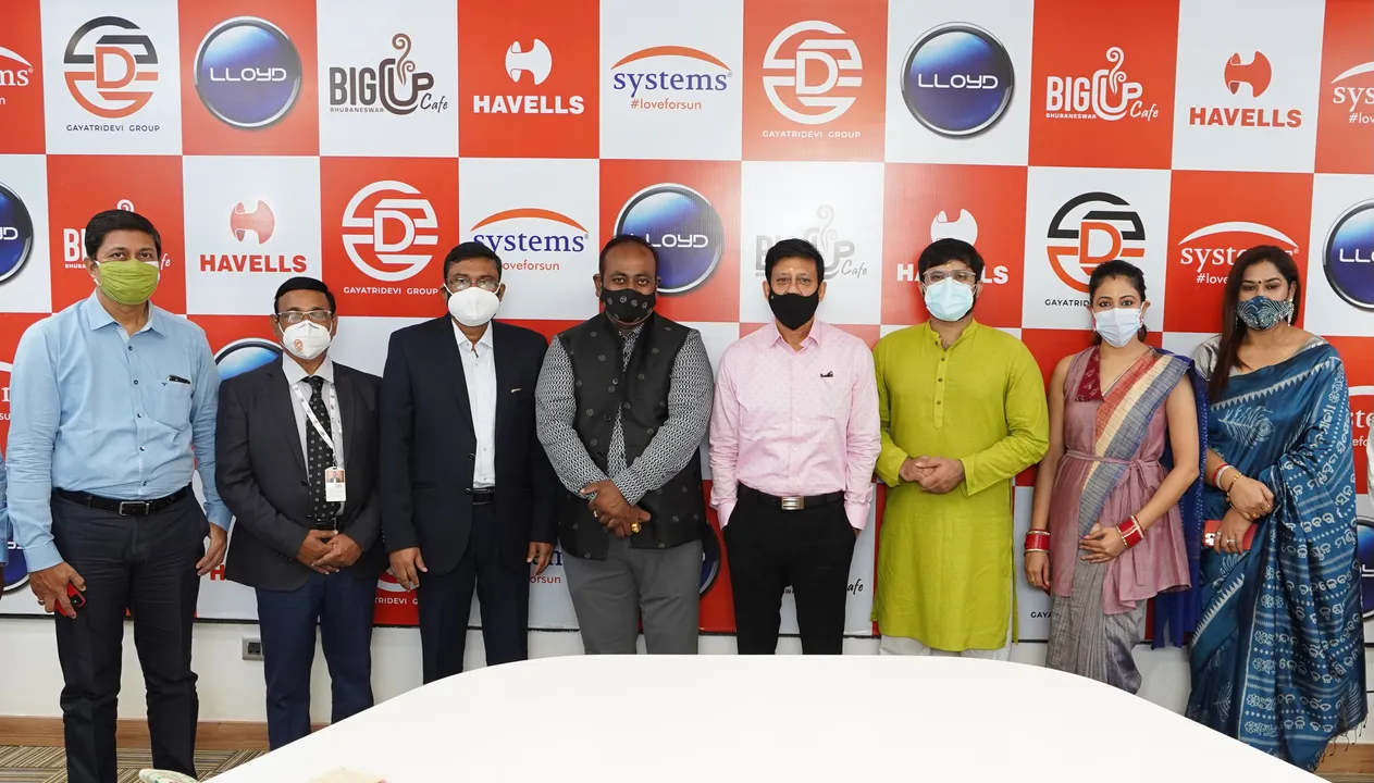  Actors Sidhant Mohapatra, Sabyasachi Mishra and Archita Sahoo at Havells and Lloyds exclusive showroom inauguration  programme in Bhubaneswar  