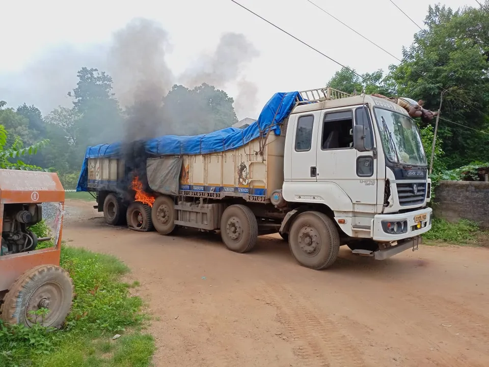  Odisha: Driver charred to dearth as cement-laden truck catches fire