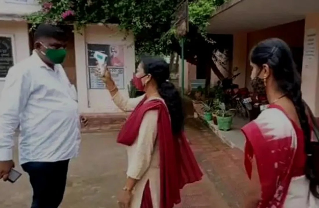  The MLA while entering the exam centre.  