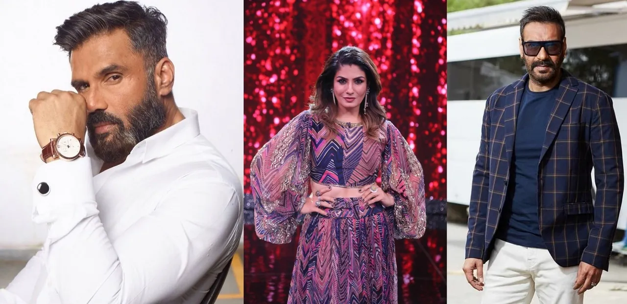  Raveena reveals why seeing Ajay Devgn, Suniel Shetty will make her laugh. 