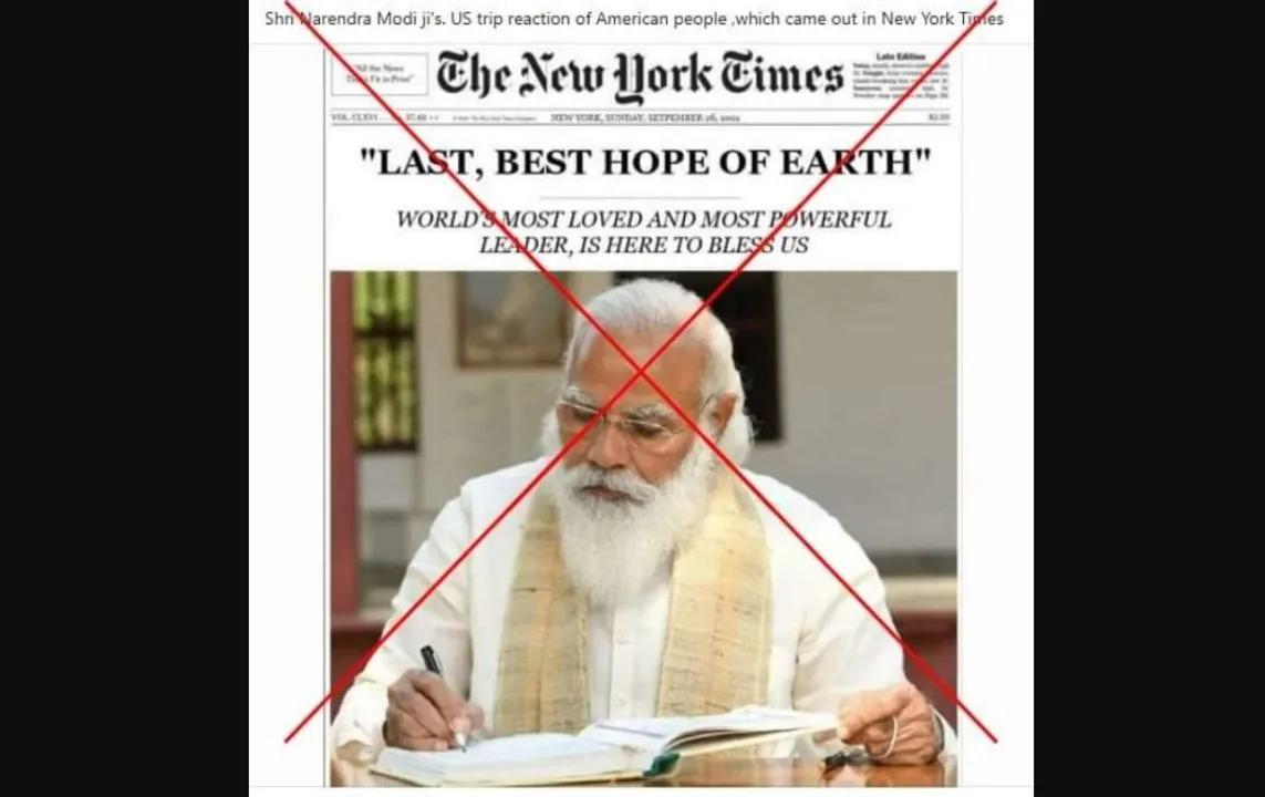  New York Times responds to fake PM Modi image viral on social media