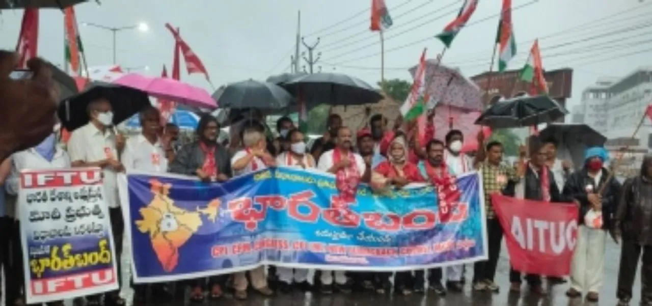  Bharat Bandh in Telangana, Andhra Pradesh evokes contrasting response