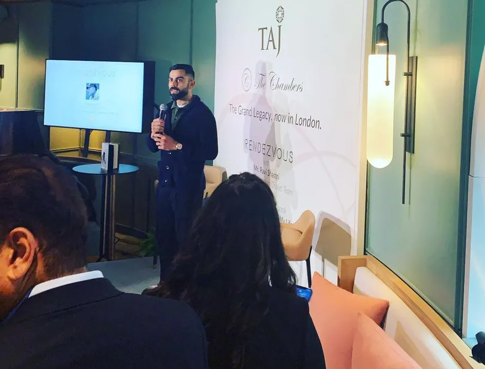 Virat Kohli at the launch event of Ravi Shastri's book. 