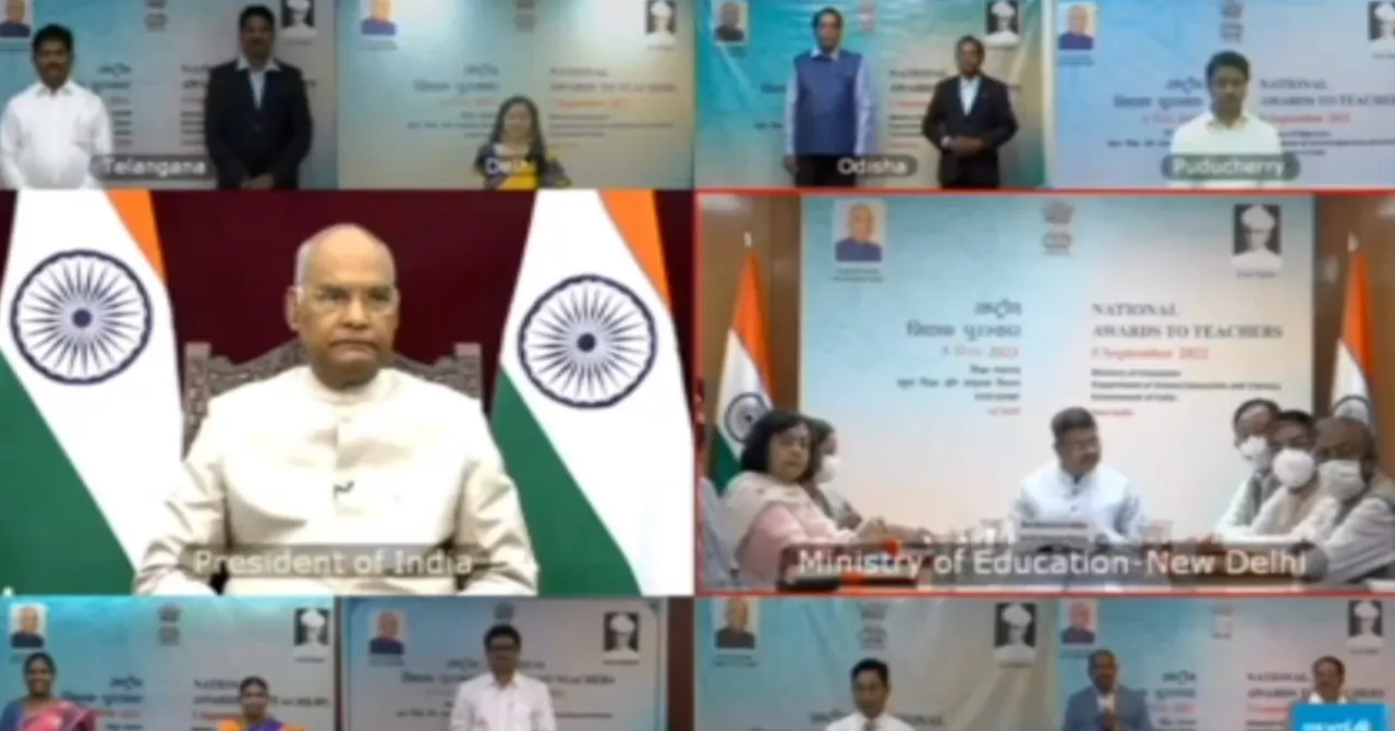  Two teachers from Odisha conferred with National Awards