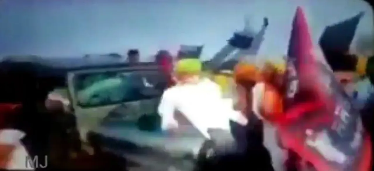  Lakhimpur Kheri: Video of car running over people surfaces as Congress shares clip
