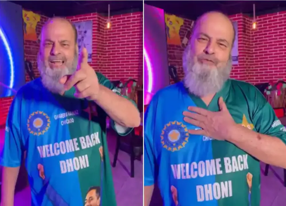  Watch: Superfan 'Chacha Chicago' dons unique split India-Pakistan jersey, shares message for MS Dhoni