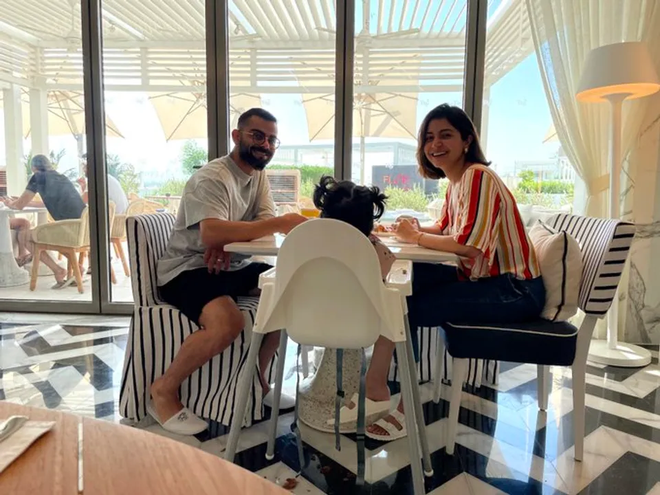  Team India skipper Virat Kohli and Anushka Sharma's breakfast photo with daughter Vamika goes viral