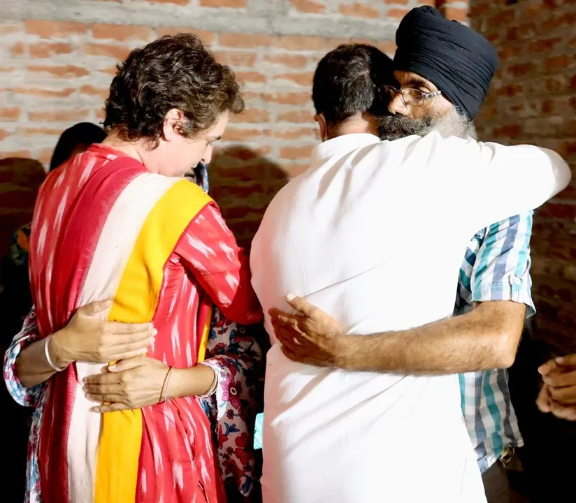  In Pics: Rahul Gandhi, Priyanka meet families of deceased in Lakhimpur Kheri