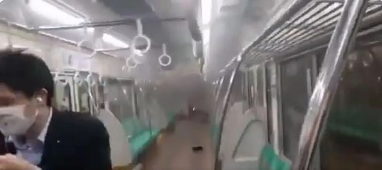  Man wielding knife torches metro train in Tokyo; 15 injured