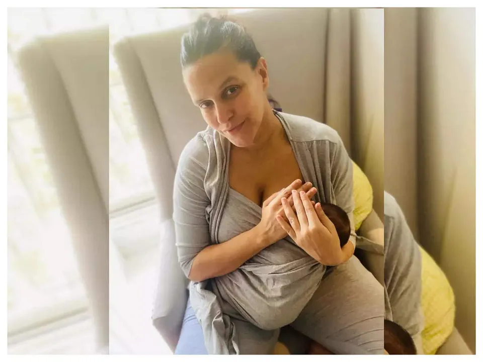  Actress Neha Dhupia shares picture of breastfeeding her child, titles it 'freedom to feed'
