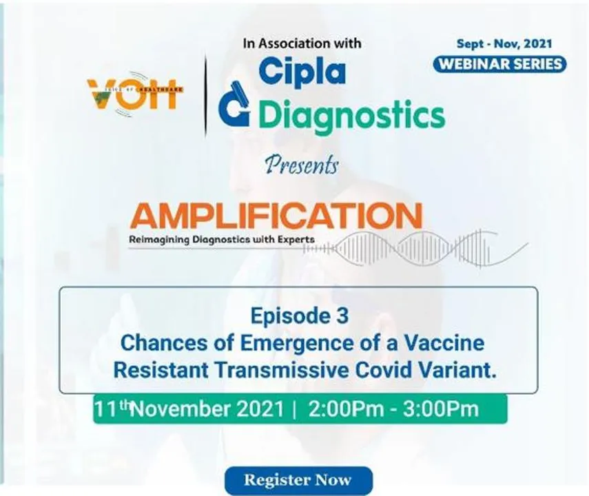  Cipla Diagnostics, VOH to organise 3rd episode of 'Amplification' tomorrow
