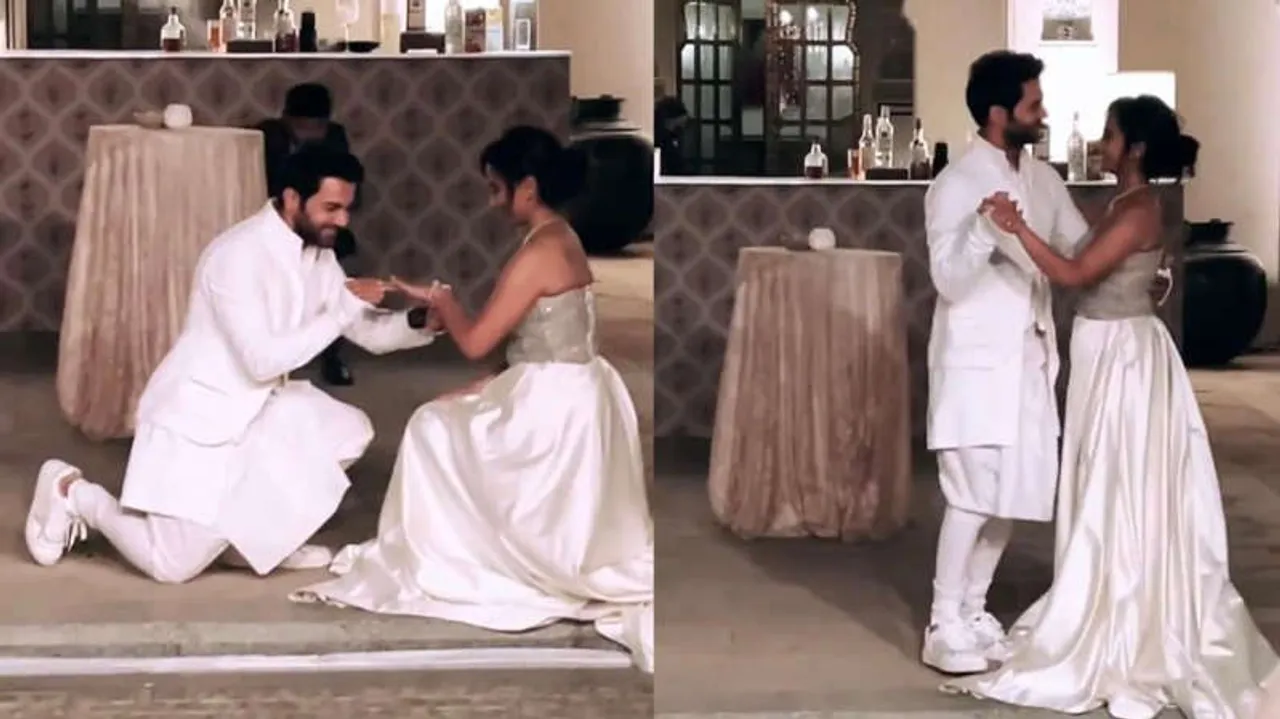  [Watch] Rajkummar goes down on one knee to propose ladylove Patralekhaa
