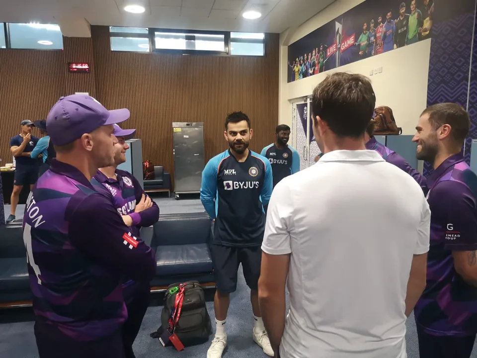  Watch: Team India skipper Virat Kohli and others interact with Scotland players, win praise