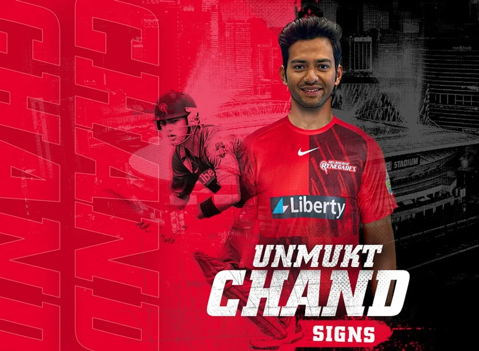  Former India U-19 captain Unmukt Chand signs for Melbourne Renegades in Big Bash League