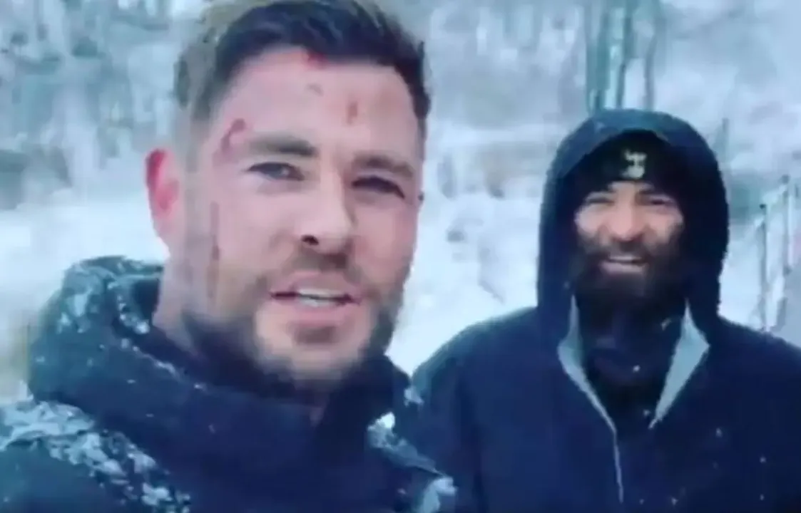  Watch: Chris Hemsworth shares video from 'Extraction 2' shoot aboard train through snowstorm