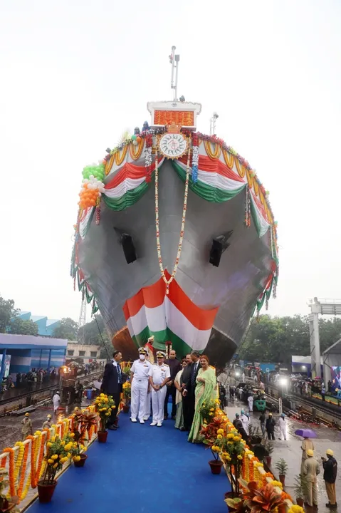  Survey vessel 'Sandhayak' launched for Indian Navy