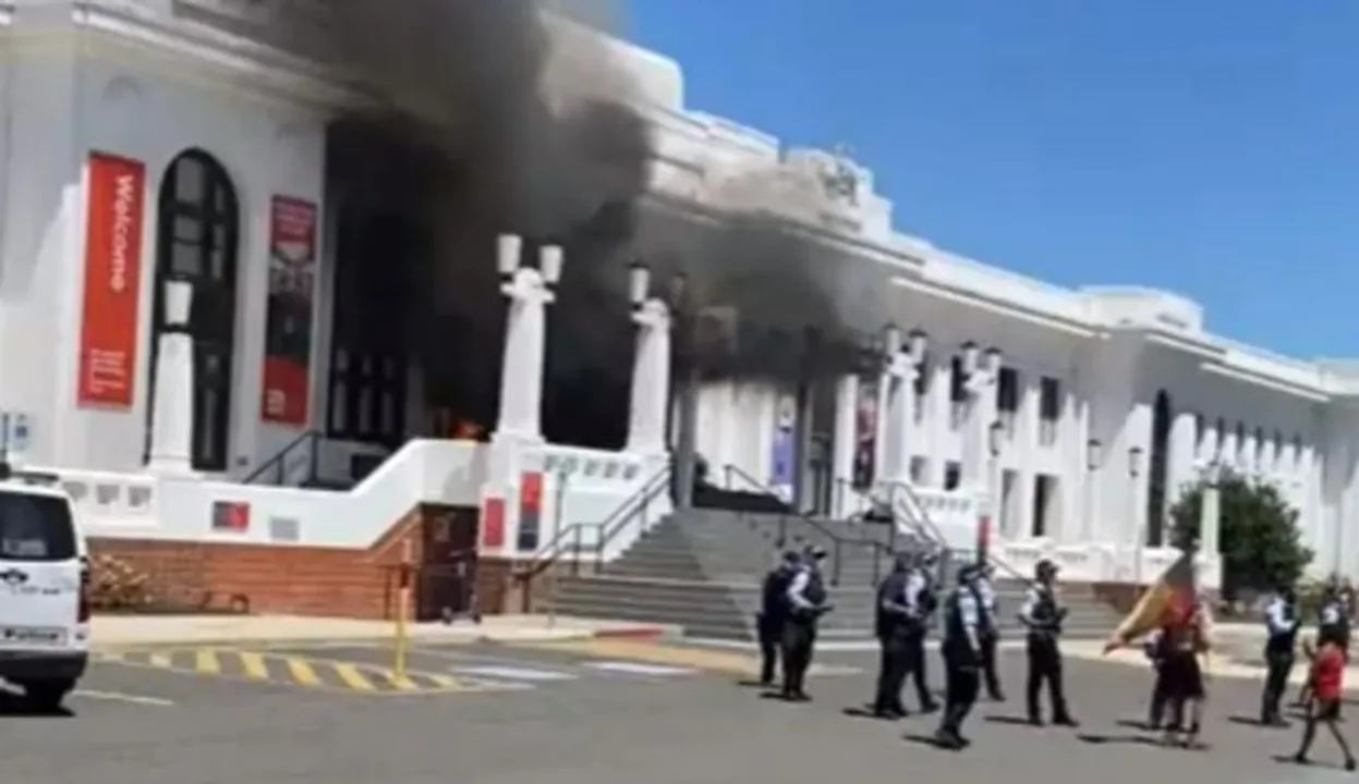  Watch: Australia's Old Parliament House set on fire by protestors