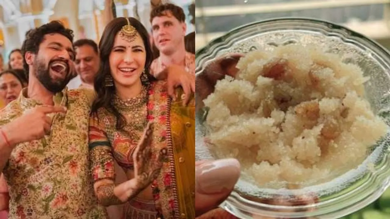  Katrina Kaif cooks 'halwa' as part of 'Chaunka Chadhana' ritual, receives 'thumbs up' from Vicky Kaushal