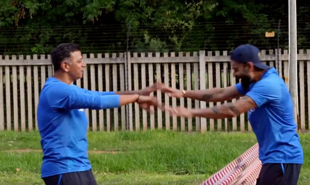  Watch: Rahul Dravid, Virat Kohli and Team India players play footvolley during training session
