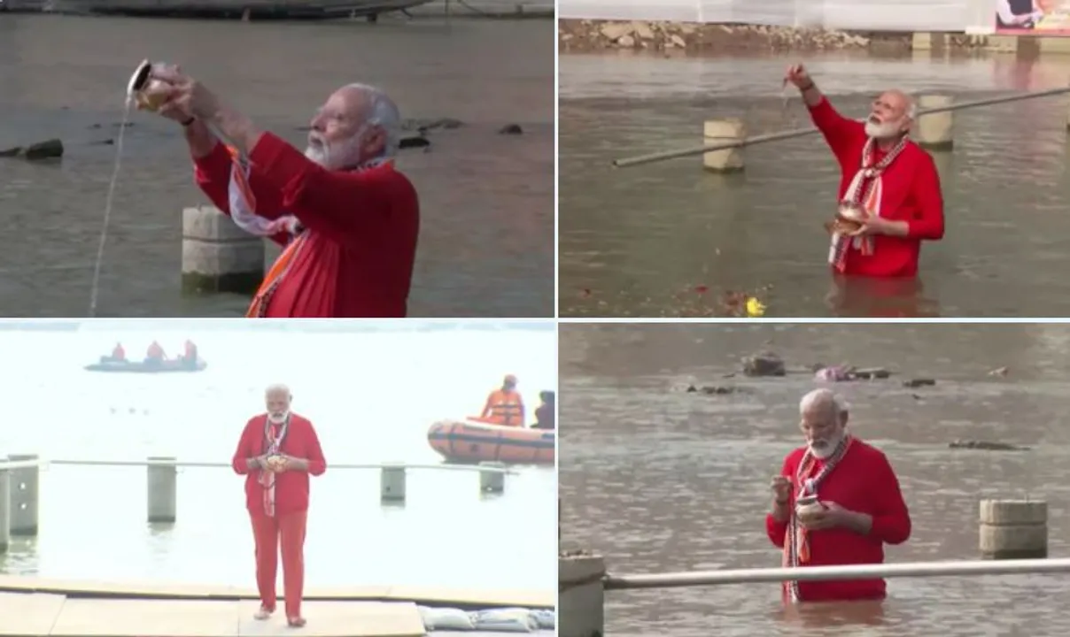  Watch: PM Modi takes holy dip in Ganga before inaugurating Kashi Vishwanath Corridor