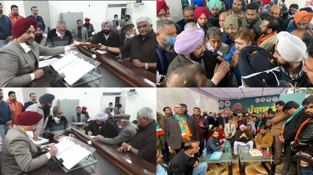 Amarinder files papers, says Congress fighting polls on his achievements. 