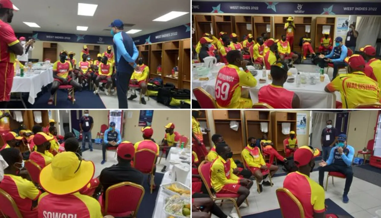  Indian batting legend VVS Laxman gives inspiring pep-talk to dejected Uganda U19 team