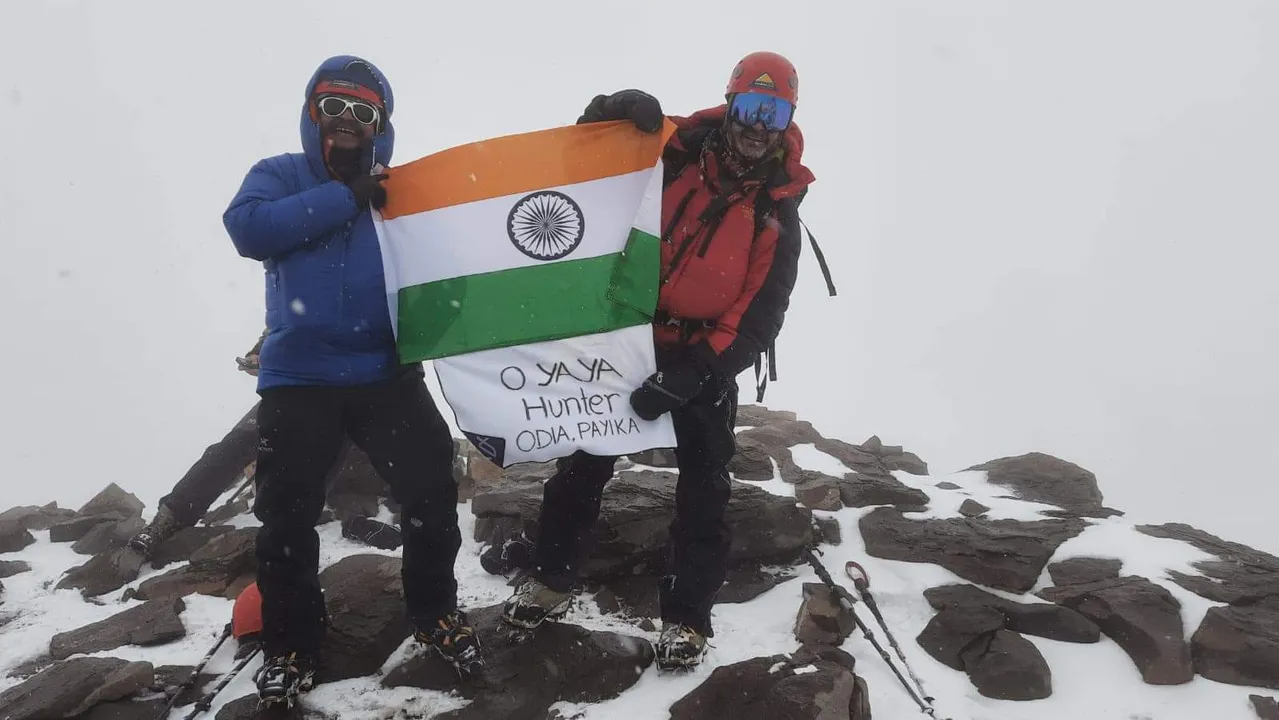  Sidharth Routray at top of Mount Aconcagua, South America (File Pic) 