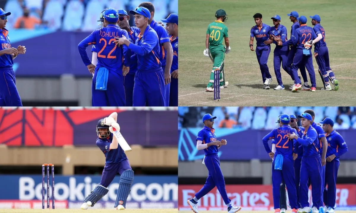  U-19 CWC: Dhull's 82, Ostwal's five-for give India big win over South Africa.(photo:BCCi) 