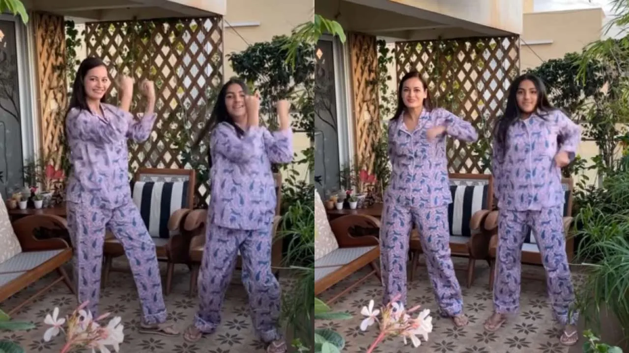  Watch: Actress Dia Mirza and stepdaughter Samaira shake a leg on Akon track