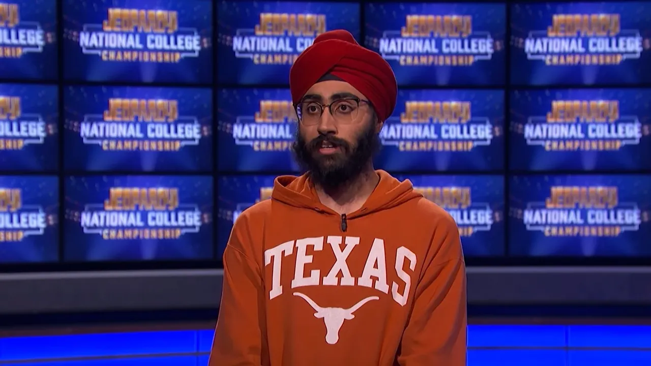  Jaskaran Singh, a University of Texas student who won the $250,000 National Collegiate Championship Jeopardy quiz contest. (Photo: Jeopardy) 