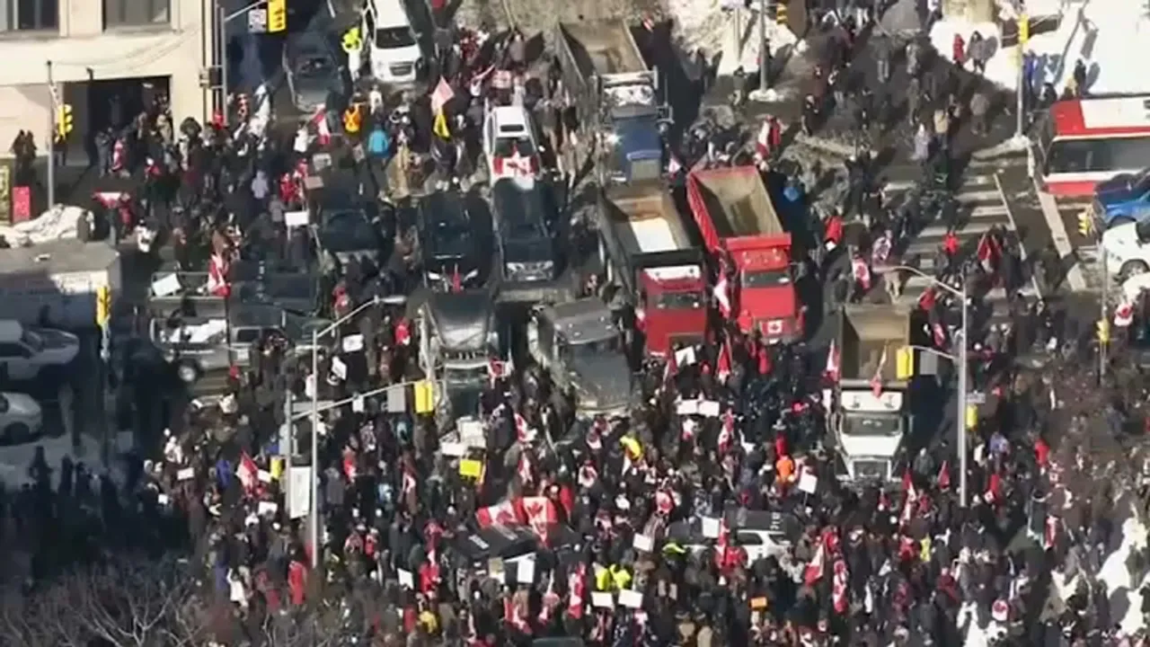  Canada's capital 'out of control' as protesting truckers outnumber police; state of emergency declared