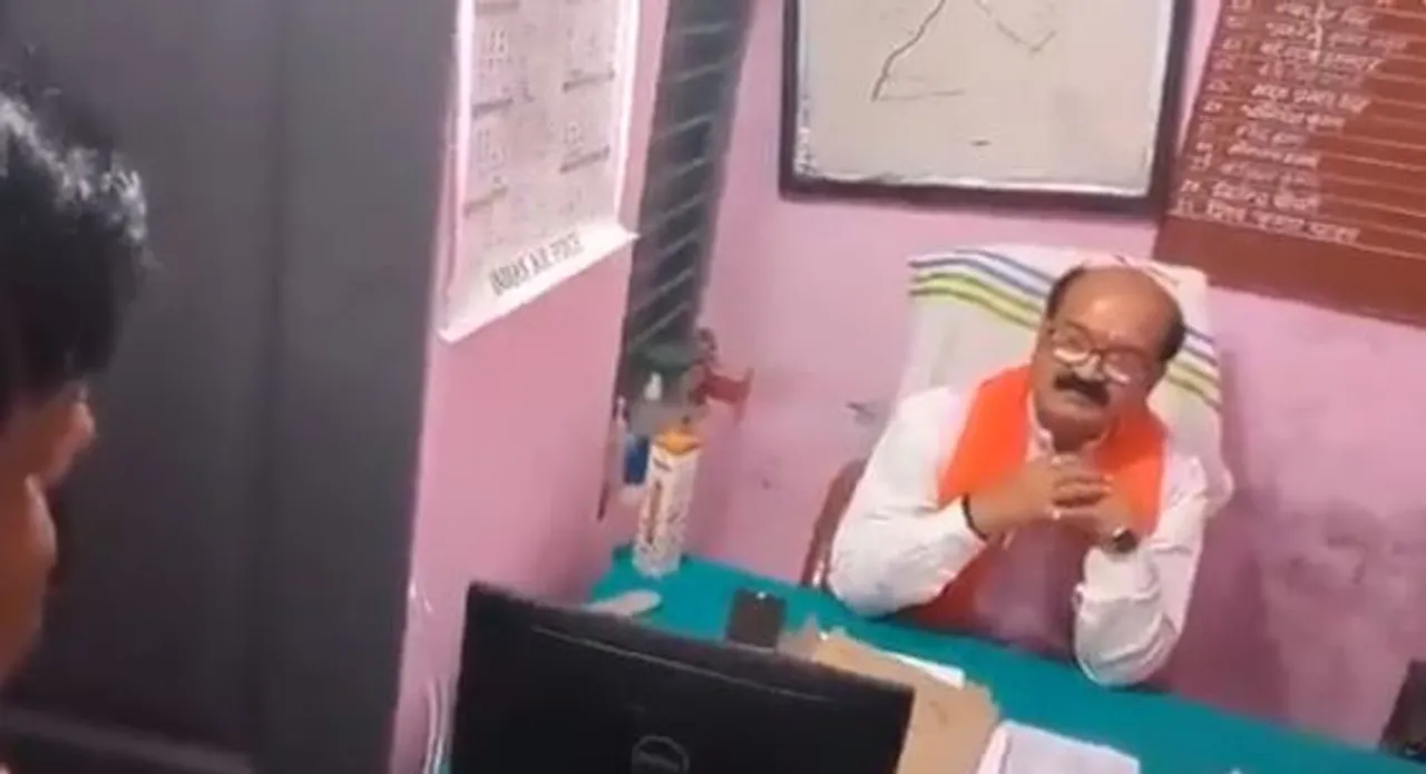  Watch: BJP MLA sits on SHO's chair in Bihar police station, video goes viral